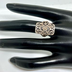 Vintage 925 Silver Filigree Ring